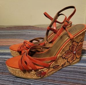 Carlos Santana leather Boho strappy sandals